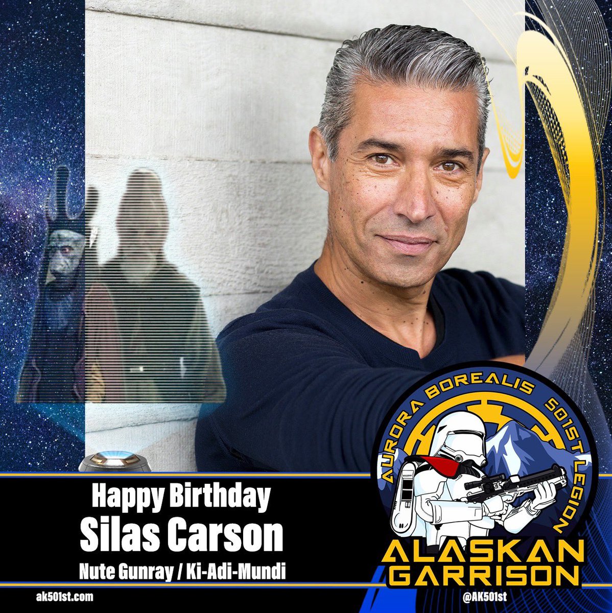 The Alaskan Garrison would like to wish Silas Carson a very happy birthday! #SilasCarson #StarWars #Birthday