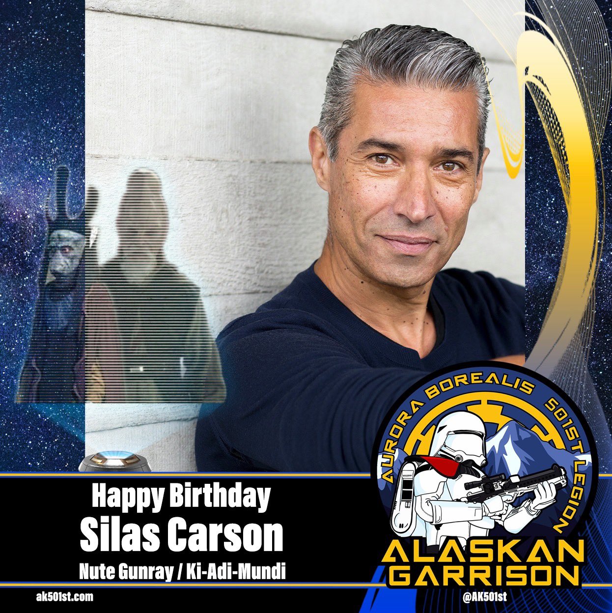 The Alaskan Garrison would like to wish Silas Carson a very happy birthday!   