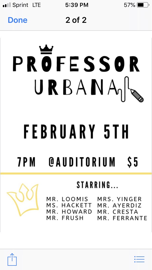 UHS_Minithon's tweet photo. February 5th Mini-Thon will be hosting Professor Urbana at the auditorium! Admission will be $5 https://t.co/qJMIdX3f5O