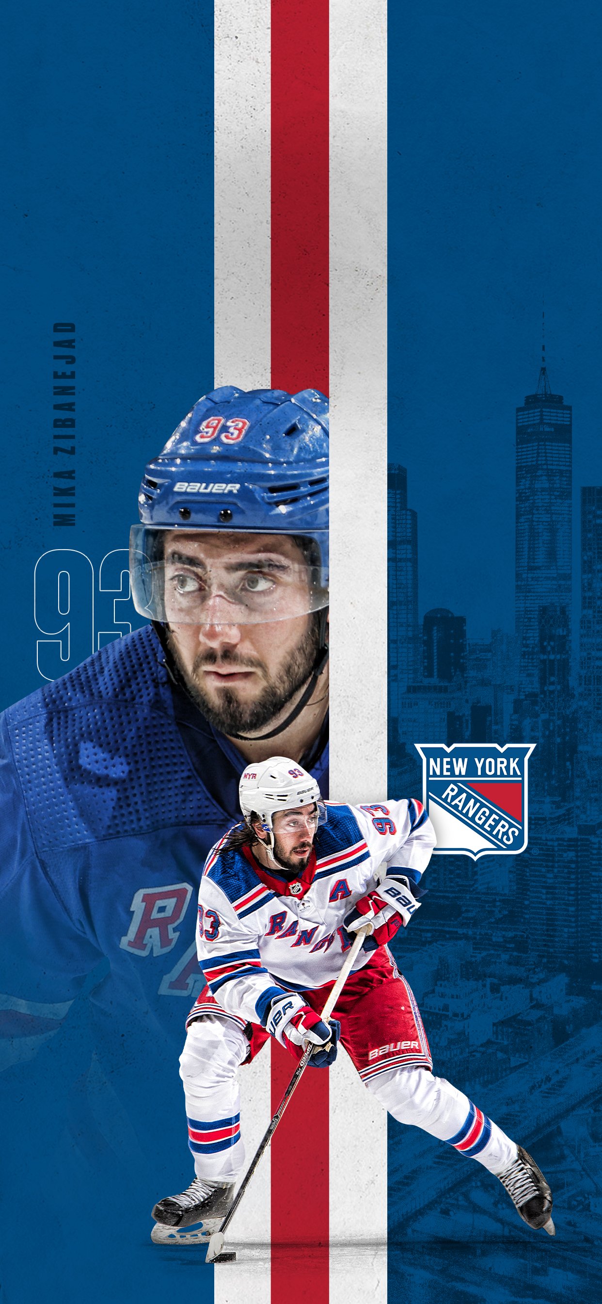 Download NHL Mika Zibanejad Lightning Vs Rangers Wallpaper