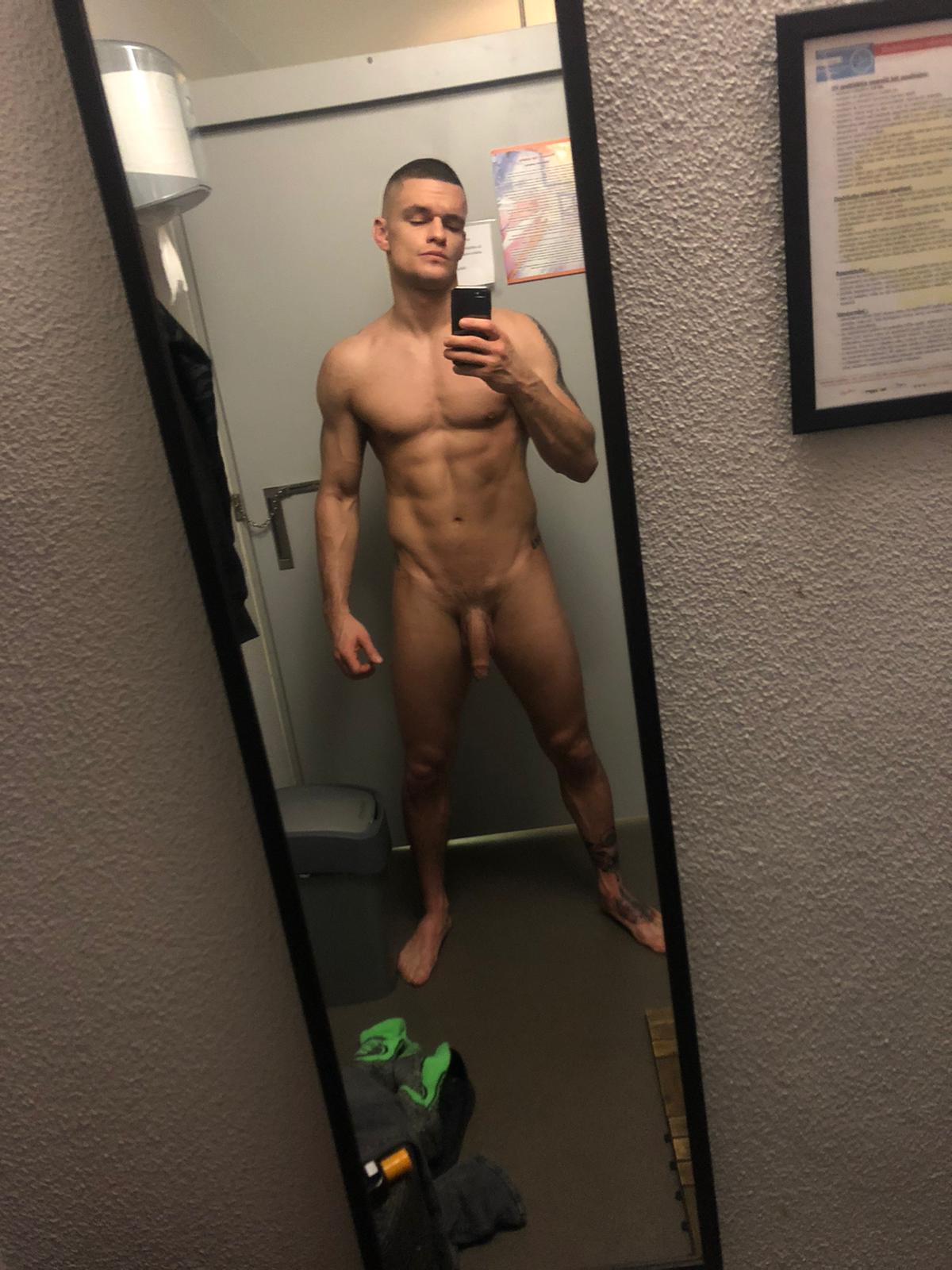 schoolboy with big tits out takes selfie in field