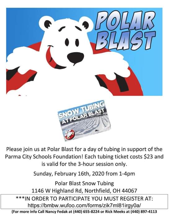 Snow Tubing Sunday February, 16th from 1-4 pm!