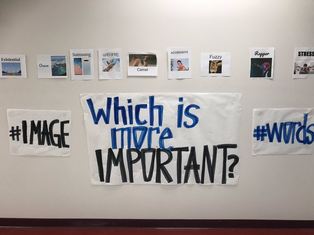MrsWheatley1's tweet photo. Stop by tomorrow and vote! Words or Images? You decide. #teamWords @Valley_Vikings @VHSIB @MrMagness https://t.co/PgxsrVyeQ4