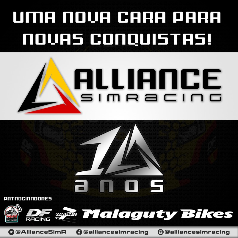 AllianceSimR's tweet image. UMA DÉCADA! Sim, em 2020 a Alliance se junta ao seleto grupo das equipes decanas no Automobilismo Virtual brasileiro. E nesse ano de comemoração, iniciamos um período comemorativo e temático a começar por nossa nova marca! Que venham mais dez anos! GO ASR!!!