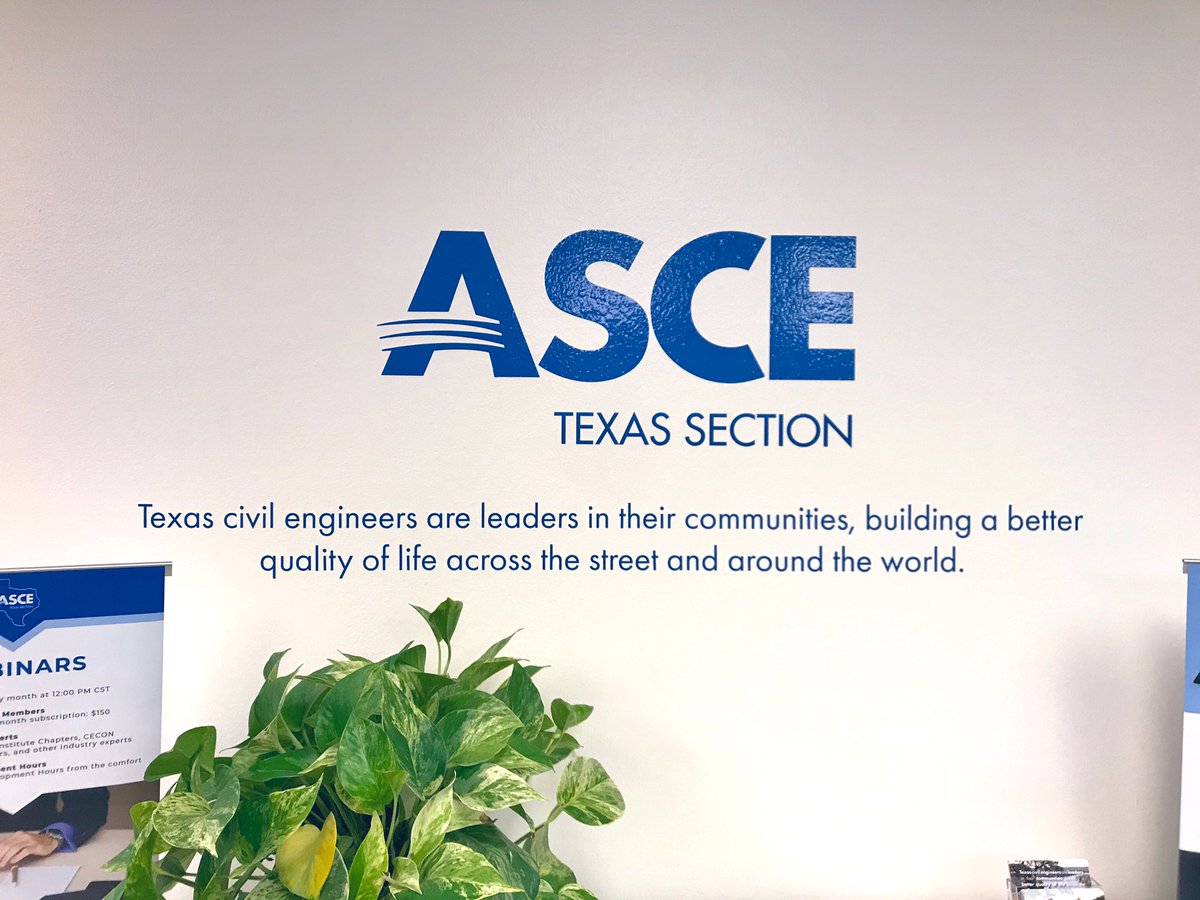 TEXASCEtweets's tweet photo. New Year, new office sign! We’ve been refreshing our space over the holidays. You’re welcome to visit us the next time you’re in #ATX ... we have #WiFi and #conferenceroom space.
#officedesign #staffprojects #TexASCE #visionstatement https://t.co/MIINPfAw1N