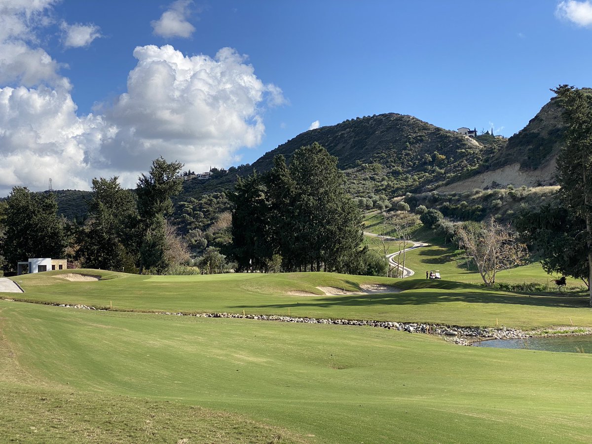 GoddersSteve's tweet photo. No better way to spend New Years Day than at @SecretValleyGlf Cyprus.
Worth getting up early for superb views, pretty &amp; challenging course and another win over The Badger. 
Thx @golfbreaks 

#wintergolf https://t.co/WxE3r0bzQk