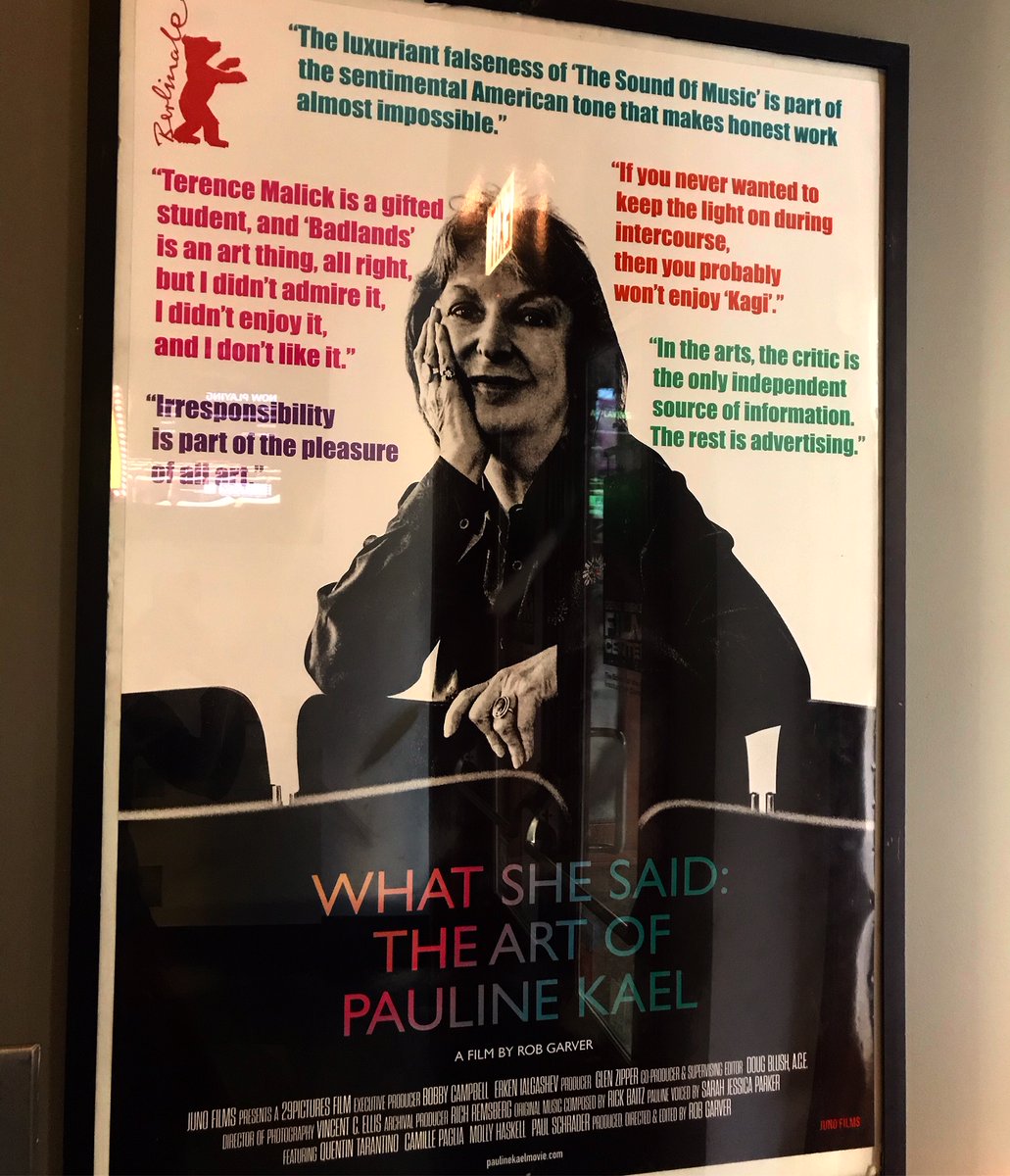 filmcenter's tweet image. It's a great month for cinephiles @filmcenter (though when isn't it?), w/ WHAT SHE SAID: THE ART OF PAULINE KAEL Jan. 10-16 &amp;amp; AT THE VIDEO STORE Jan. 24 &amp;amp; 25--featuring Chicago's own @oddobsession--and the director in person!
siskelfilmcenter.org/what-she-said
siskelfilmcenter.org/at-the-video-s…