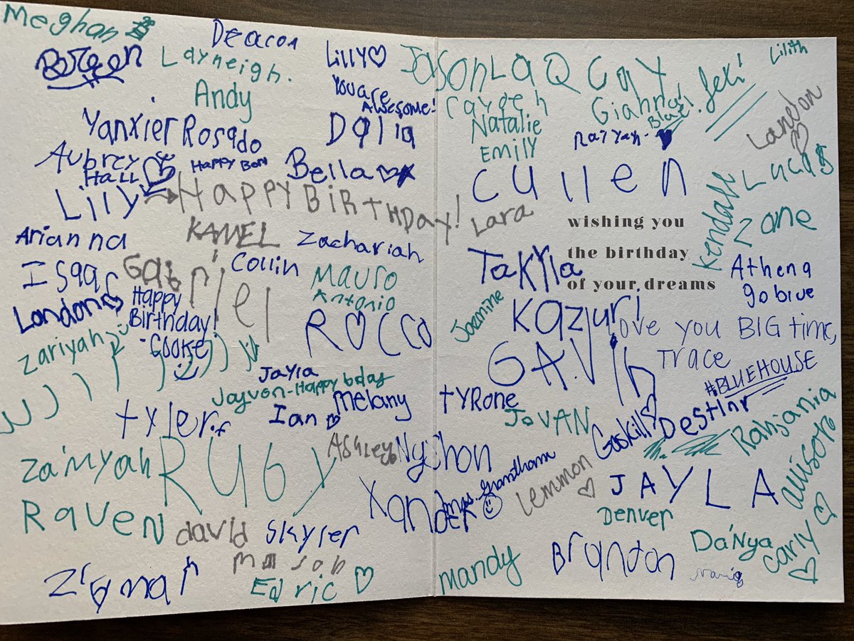 Thank you HOUSE BLUE members for the birthday card! Definitely feeling the love 💕<a href="/LoganElementary/">Logan_ES_BCPS</a>