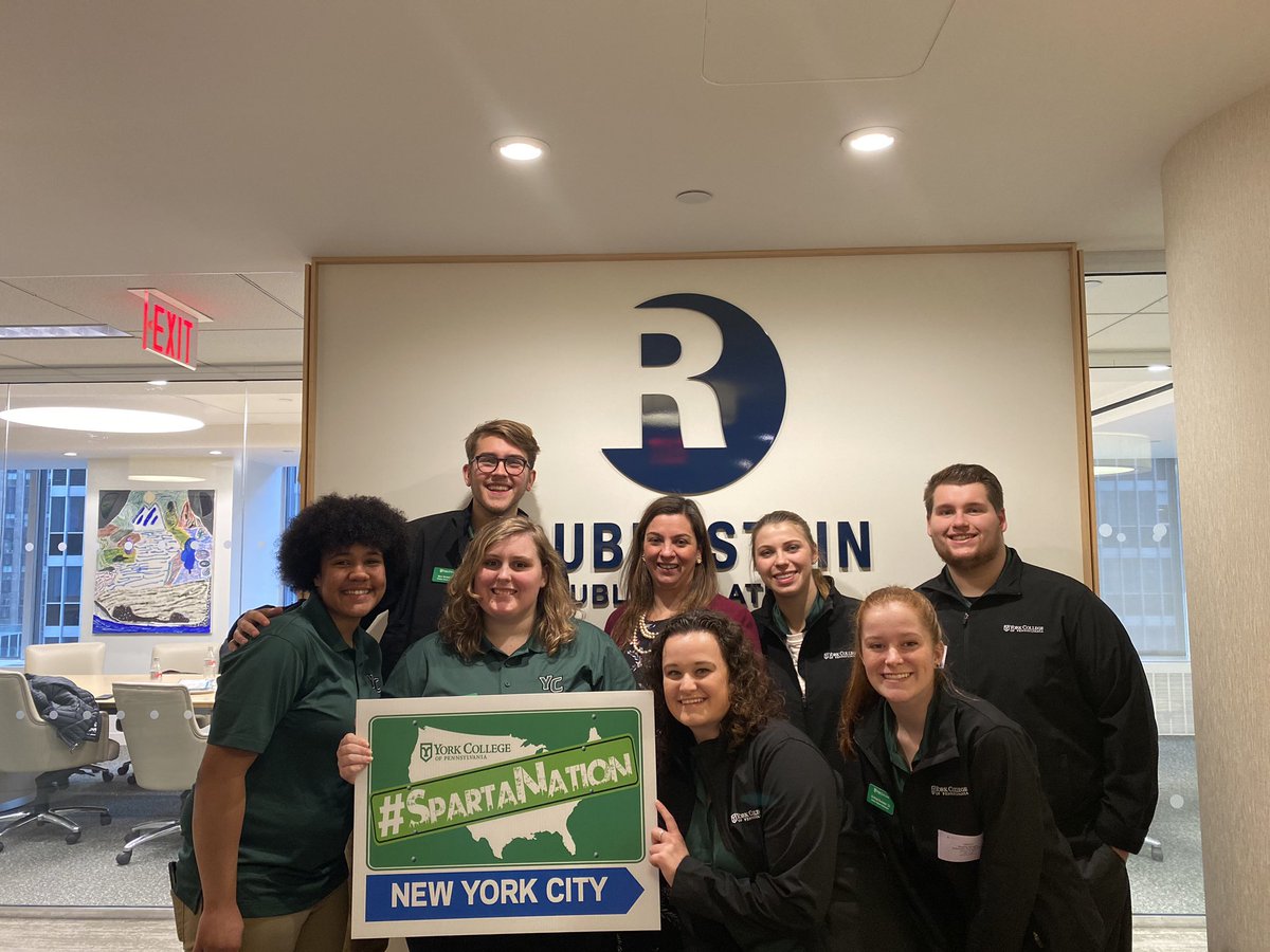 YCPAlumni's tweet image. Thank you Kristie Galvani ‘01 @RubensteinPR for providing a site visit for our @yorkcollegepa #SpartaNation #YCPRoadCrew! #SpartanForLife
