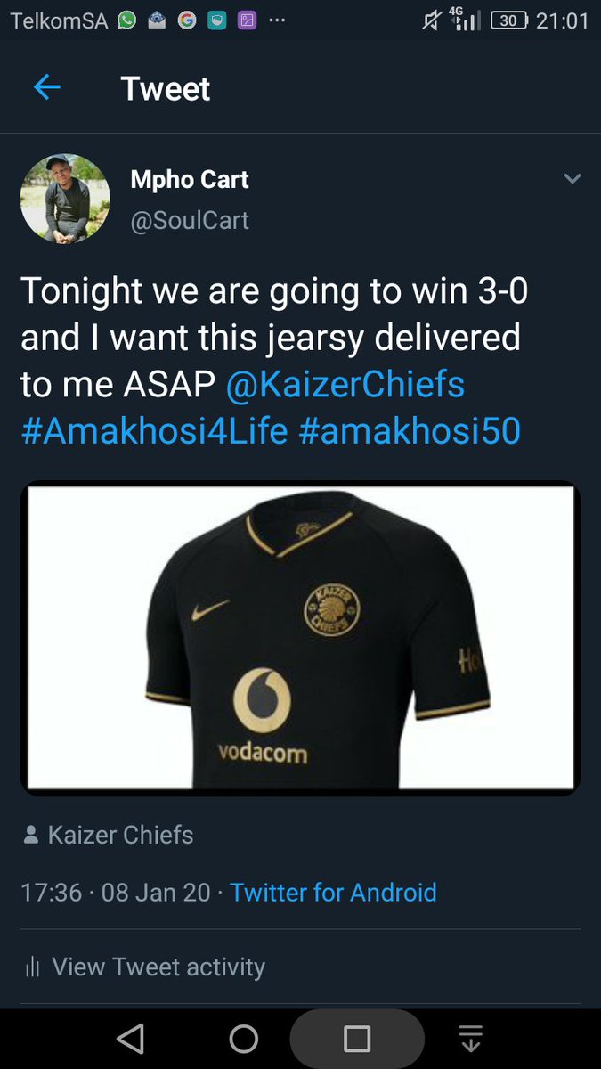 SoulCart's tweet photo. @KaizerChiefs ✌✌✌✌✌ https://t.co/qR8XSW4QKw