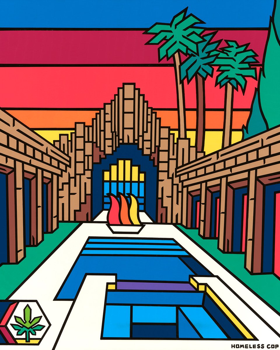 HomelessCop's tweet image. I’ve been terrible about posting here instead of just Instagram, so here’s a painting I did of The Sowden House here in LA