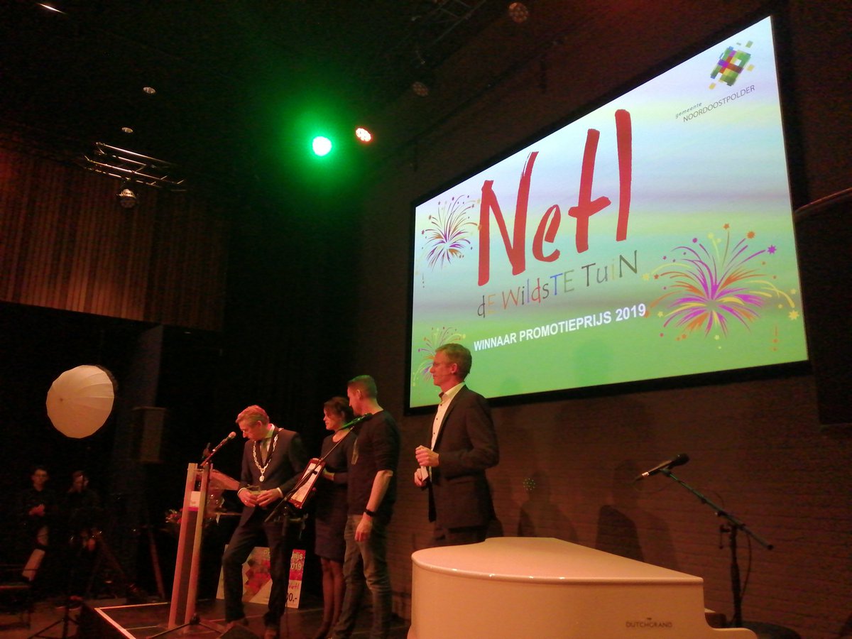 Van harte gefeliciteerd met de Promotieprijs 2019 <a href="/NetlPark/">Netl de Wildste Tuin</a>! <a href="/GemeenteNOP/">Noordoostpolder</a>