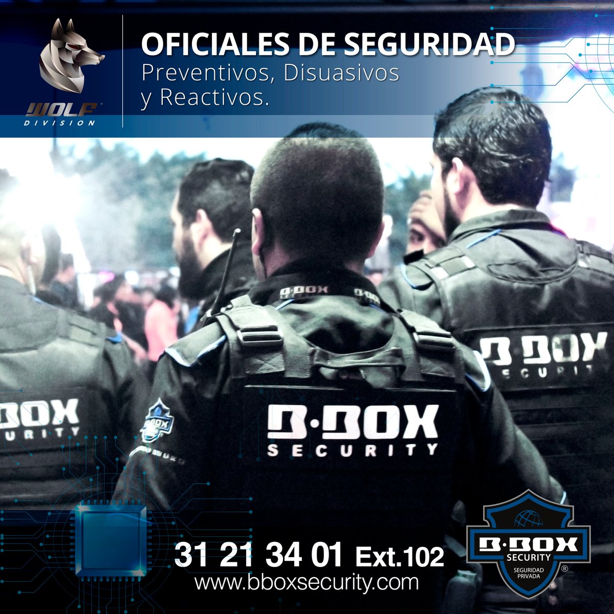 BboxSecurity's tweet photo. Nuestros elementos son entrenados y calificados para desempeñar tareas de seguridad patrimonial 👮‍♂️

🛡 B-BOX se compromete a garantizar la cobertura del servicio en todo momento 🛡

#bboxsecurity #divisionwolf #seguridadprivada #fuerzatactica https://t.co/FKcpiZwttX