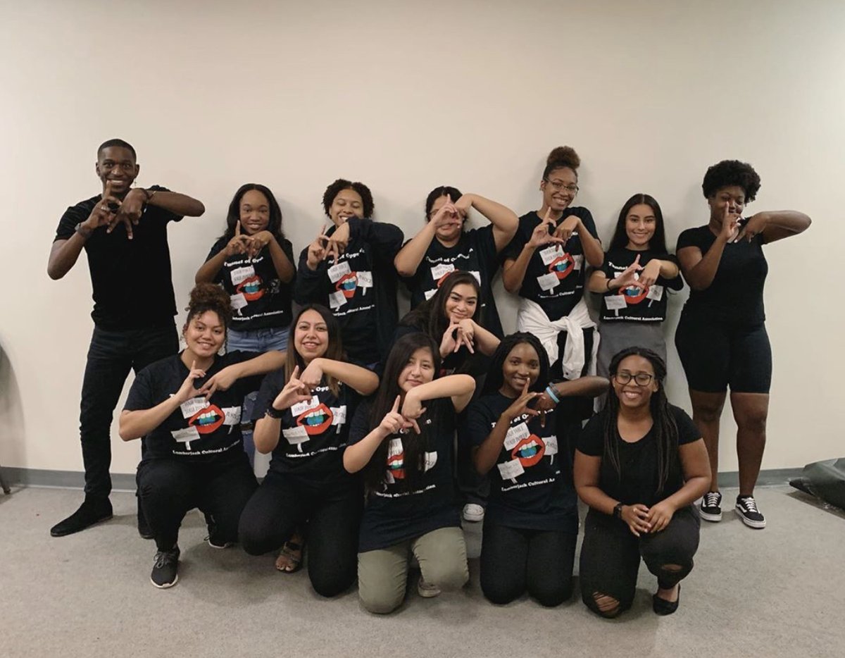 SFASU's tweet photo. We are proud to have such a diverse student population at SFA. The Office of Multicultural Affairs, the Lumberjack Cultural Association and Greek Life organizations, among others, ensure there is a Lumberjack family for every student attending our university.

#20ThingsFor2020 https://t.co/GLZSnHZeMA