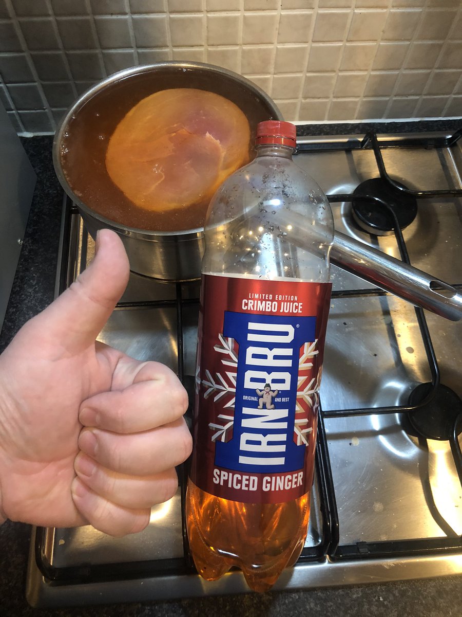 Hey <a href="/Nigella_Lawson/">Nigella Lawson</a> I presume Spiced Ginger <a href="/irnbru/">IRN-BRU</a> is an adequate substitute in your ginger gammon recipe? nigella.com/recipes/ginger… #crimbojuice #christmasleftovers