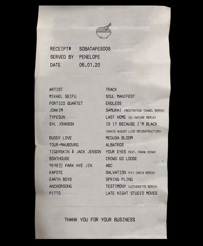 Our latest SOBA TAPES mix is live 👉🏼Chilled Jan vibes courtesy of @PennyLongstaff to help ease us into 2K20. 🙃 listen here: hyperurl.co/SOBATAPES