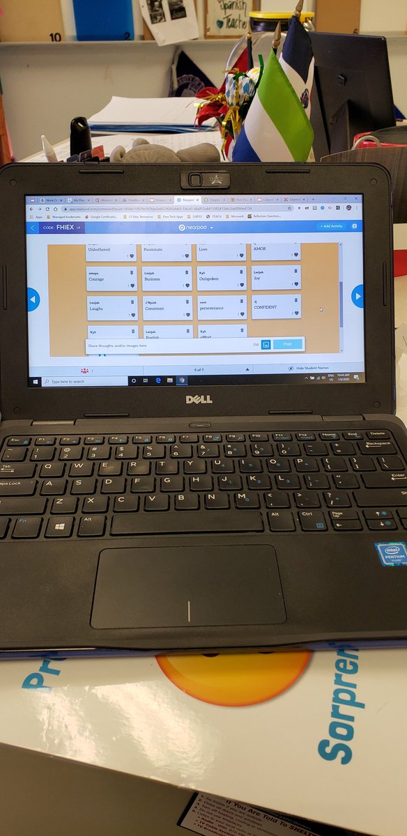 clase_espanol12's tweet photo. Great classes today!
App Smashed it with @nearpod @Flipgrid and @MicrosoftTeams and @GoogleEDU ! Let's go!!!!! 
Login to Teams for your class block to access the Flipgrid code.💚 #langchat
#notjustaclassroom #blogcomingsoon 
#spanishFIRST #OMGhora3 https://t.co/PviTrYslXk
