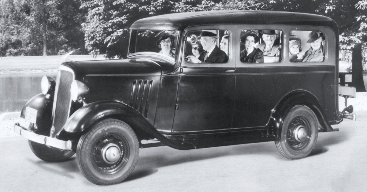 Q: When was the first SUV produced? A: In 1935 the Chevrolet Suburban Carryall was introduced. Built on a ½ Ton Commercial Truck Frame. Boosting a price of $675!