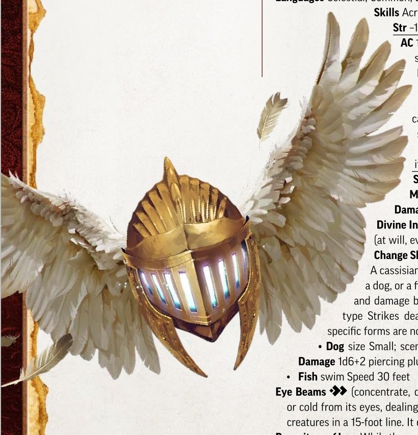 Cassian: Archive AngelThis bitch just a helmet. NOT #pf2  #ttrpg