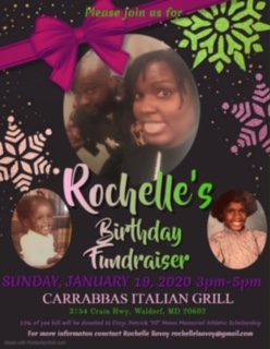 Hey, <a href="/StCharlesHS/">St Charles High School</a> Ms. Savoy is using her birthday to continue to help out our SCHS community on Sunday, January 19 from 3pm-6pm at Carrabbas Italian Grille. Proceeds from this event will benefit the Cpl Patrick "PJ" Mann Memorial Athletic Scholarship Fund.