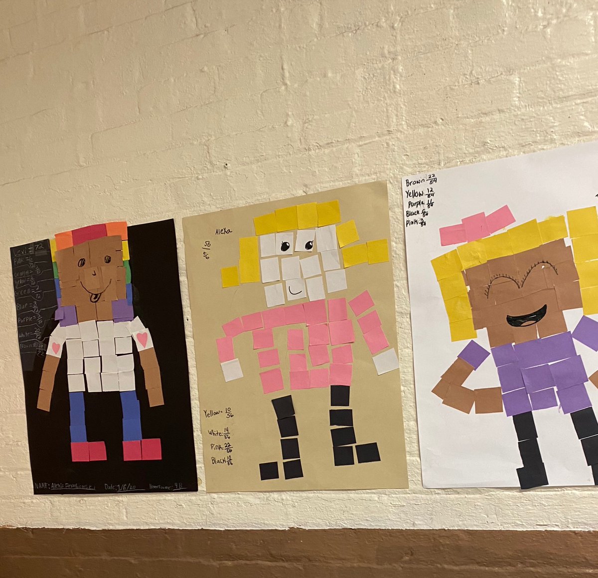 RSVschool's tweet image. Ms. Lott and Ms. Mule’s fourth grade math class created fraction people. #wellovefractions #fractionsarefun