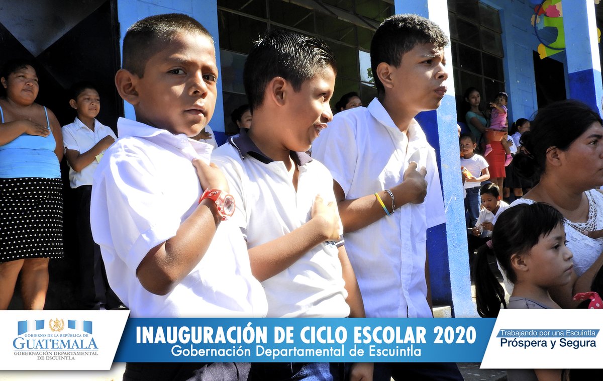 goberesctla's tweet photo. El Gobernador Departamental Lic. Jorge Segura, participó este miércoles 8 de enero, en los actos por la Inauguración del Ciclo Escolar 2020, mismos que se desarrollaron en la Escuela de Colonia Vista Linda, en Santa Lucía Cotzumalguapa 

#JuntosAvanzamos
#EscuintlaProsperaYSegura https://t.co/dXtrri4Zdk