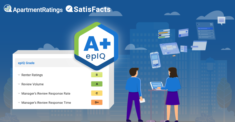 We are proud to officially announce the #epIQ Index - built upon the foundation of verified #renter reviews &amp; surveys. Learn more about what comes into the calculations and how to use it to monitor &amp; market #community performance more effectively👉satisfacts.com/epiq-01