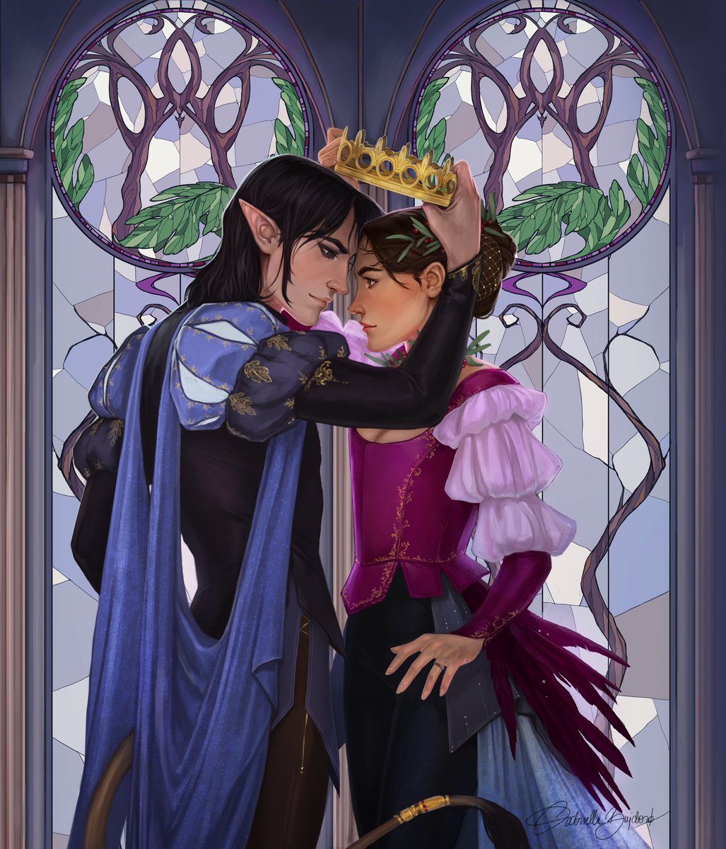 gabibujdoso's tweet image. #queenofnothing dustjacket illustration i did for @FaeCrate ♥️
@hollyblack
#cardan #jude #cruelprince #wickedking #fanart #bookstagram #bookish