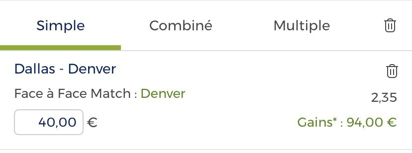JPronos23's tweet image. PRONO DU JOUR 👍🏼🔥

➡️COTE: 2.35
➡️CONFIANCE: 7/10

KP out en face, Denver en forme en ce moment et qui a largement les capacités de taper de Dallas, je comprends pas trop la côte.
RT + ❤️ SI TU FOLLOW !