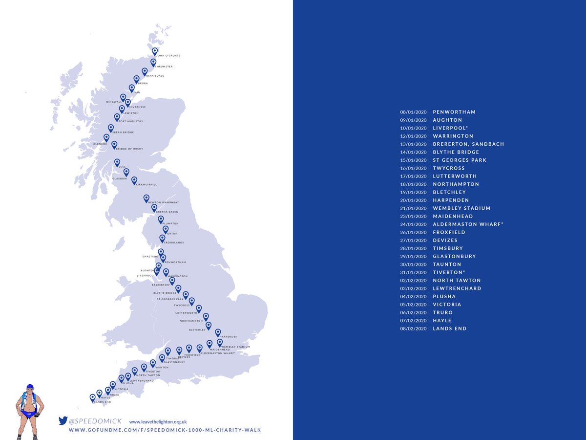 speedomick's tweet photo. My route for the rest of my walk everyone. #Speedomicks #1000mile #charitywalk #johnogroats to #landsend . Knickers https://t.co/3dSynqdRQJ