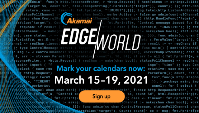 #EdgeWorld2021 will be in Vegas at MGM Grand. Stay in the loop for the latest <a href="/Akamai/">Akamai Technologies</a> updates on this not to be missed event. bit.ly/39Q5O8h