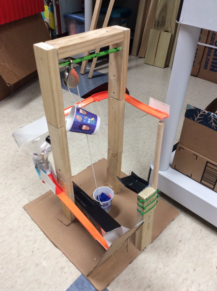jmnungesser's tweet photo. Rube Goldberg projects are done! We will connect them tomorrow to see if we can accomplish our goal of all pieces working together to form one large Rube Goldberg Machine. #BirdvilleLearns @SMSRaiderNation #NungesserClassroom #GTT2 https://t.co/4mc8kbZuy3