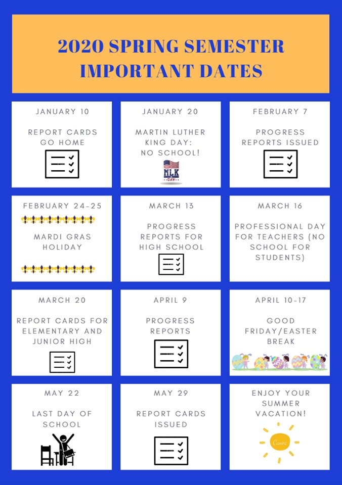 Livingston_PPS's tweet photo. Important dates for this semester!  For a full list of dates, please see our website. https://t.co/cS7JaoShB6