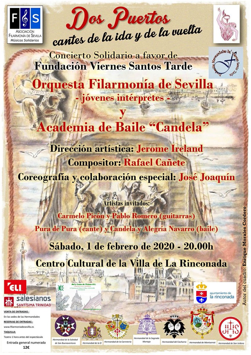 Hdad_Montserrat's tweet photo. ¿Conoces la labor de la Fundación Hermandades del Viernes Santo Tarde? Realiza una asistencia domiciliaria a personas con carencias socioeconómicas.

El 1 de febrero, a beneficio de esta fundación, en San José de la Rinconada se celebrará un concierto solidario.

¡No faltes! https://t.co/rX6vKdZKK1