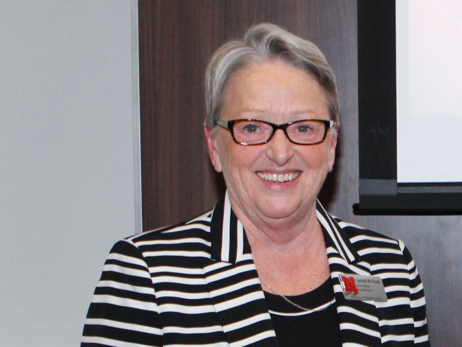 uaad_unl's tweet photo. We wish a fond farewell to Charlotte Frank, who retired from @UNLincoln on Tuesday. She has been a strong advocate for staff, giving voice to many that otherwise would not be heard.

She will be dearly missed, but we all wish her the best as she pursues new adventures! https://t.co/36D09e4Exx