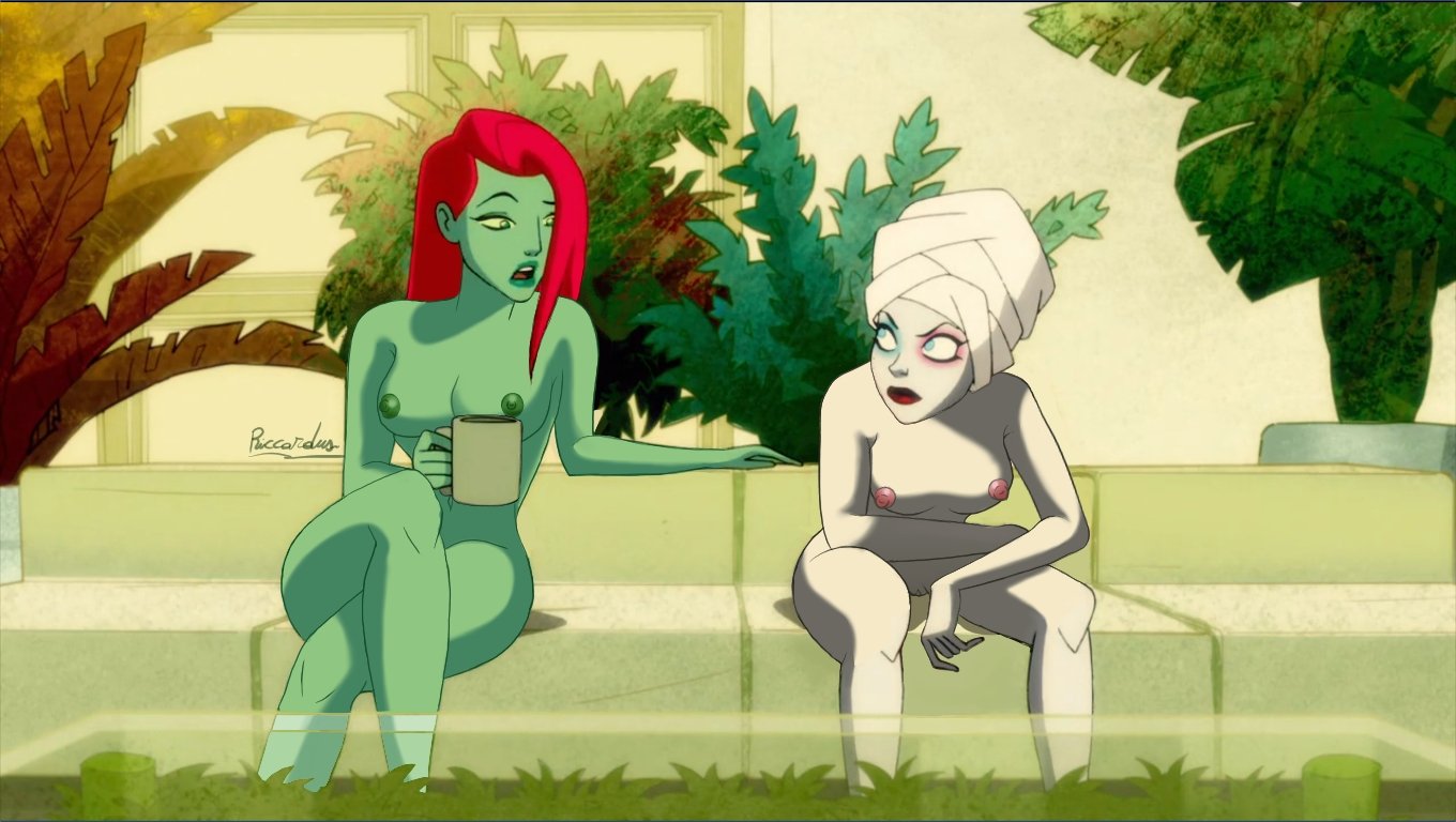 “Editing naked Harley Quinn and Poison ivy from the animated series of Harl...