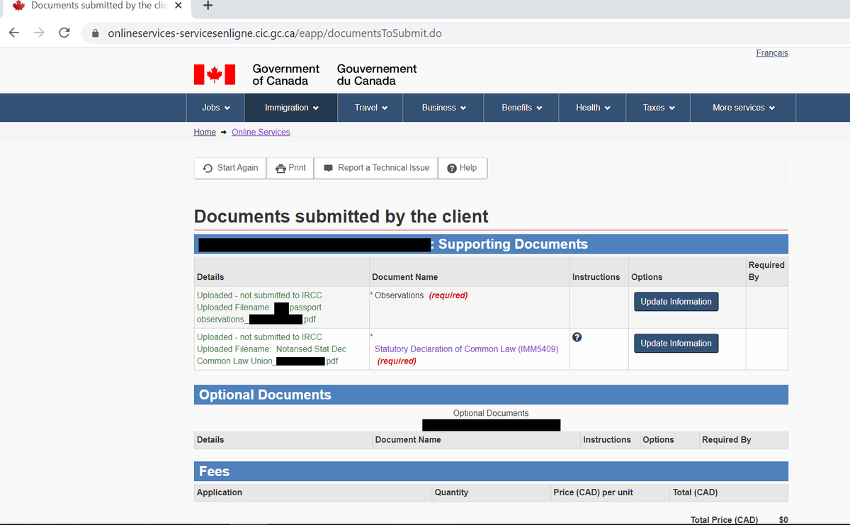 VictoriaMWells's tweet photo. @CitImmCanada Thanks! Here's what it looks like on the upload page: note the other required doc with no instructions. We've uploaded a copy of the observations page of the applicant's passport in case that's what they mean, but we haven't submitted yet because we don't know. https://t.co/rw48v1UPy5