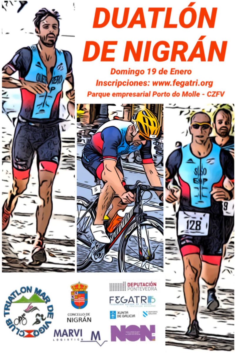 Organizamos el I Duatlón Popular de Nigrán el próximo día 19 de Enero. Para los que os animéis a participar os dejo el enlace para inscribiros 😜 #mardevigo #duatlon 
rockthesport.com/es/evento/duat…