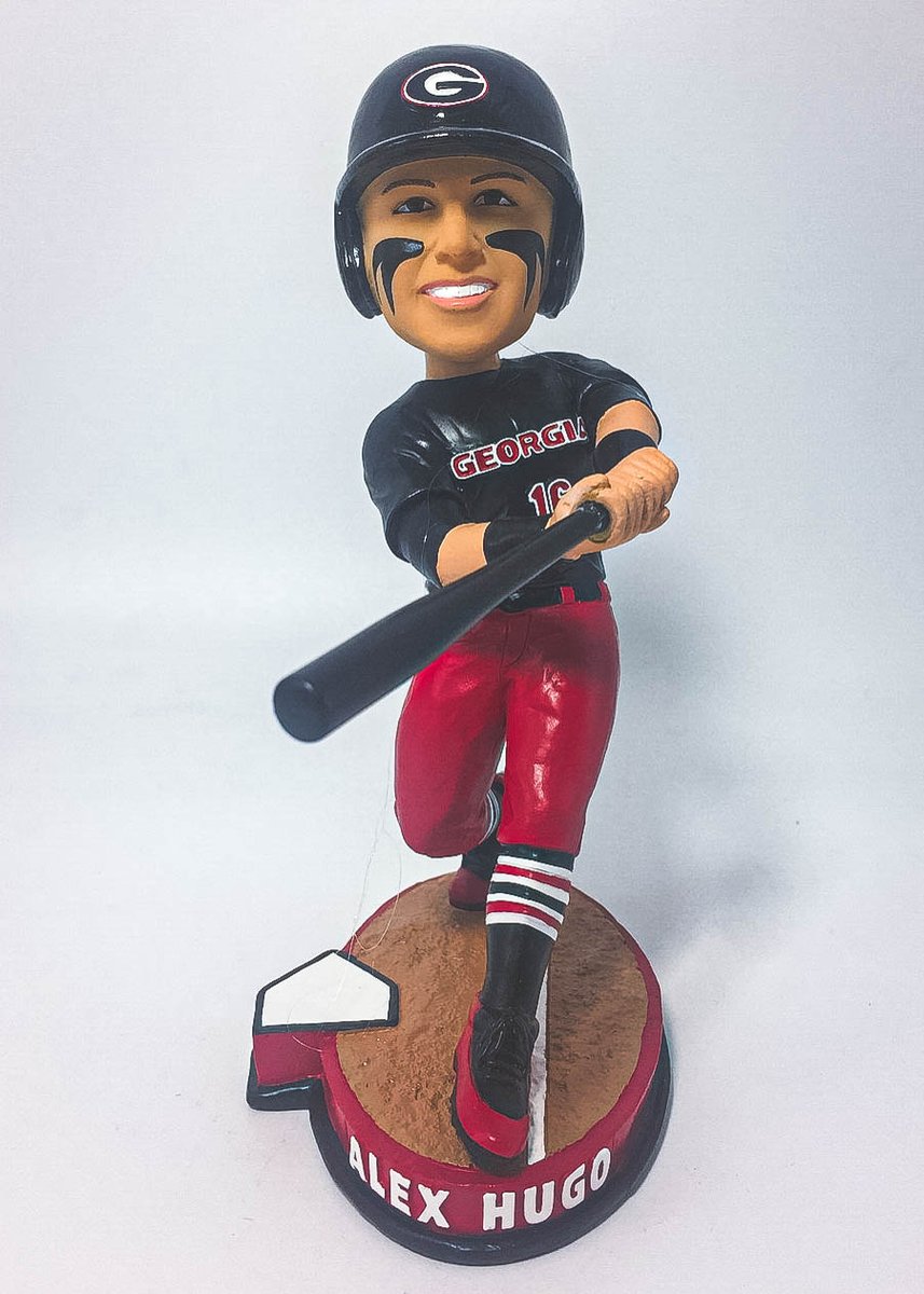UGASoftball's tweet image. If you guessed Alex Hugo (@16newt) as the next Georgia Great bobblehead, you were right! 

Georgia softball fans can get their Hugo bobblehead on Friday, Apr. 17 when the Dawgs host Mississippi State at #TheJack! 

#DGD | #GoDawgs
