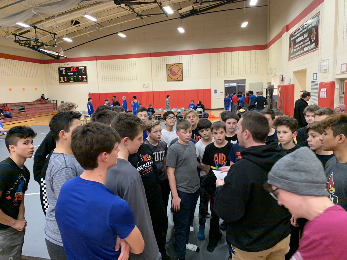 South vs. Sundling!   Getting ready for our first home wrestling meet!  Go Cardinals!  <a href="/AHSD25South/">South Middle School</a>