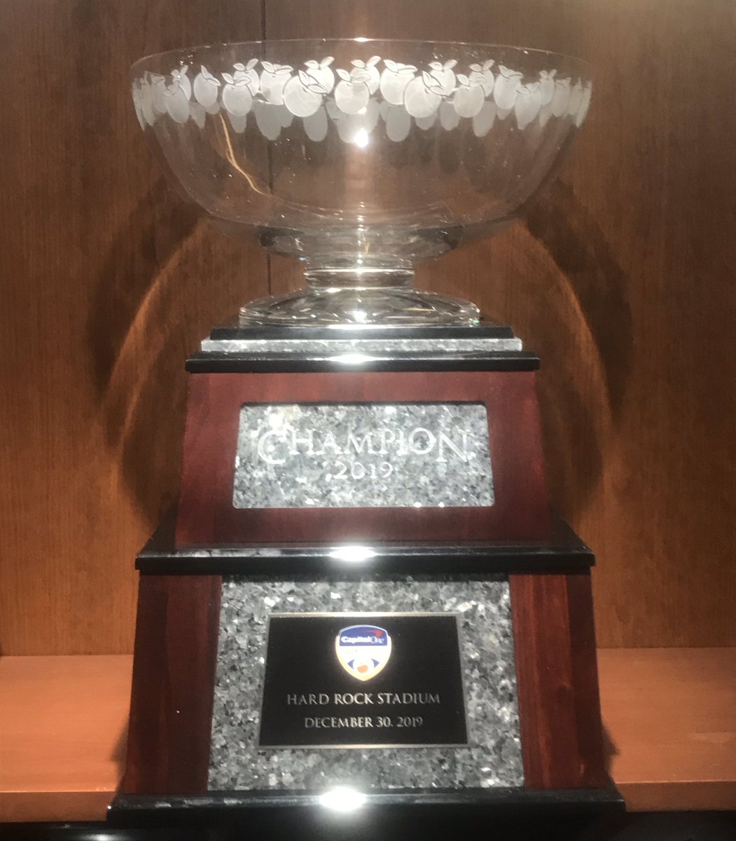 GatorsEquipment's tweet photo. Thanks to the @OrangeBowl this bad boy showed up at our door today. Missing a few 🍊🍊 though....pretty sure the guys left them at the @HardRockStadium https://t.co/Pb3VVu73IL