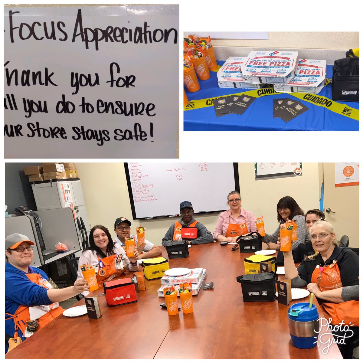 Showing our appreciation for this awesome InFocus Team at 6549! Thank you for working to keep everyone safe!  #whyiworksafe
