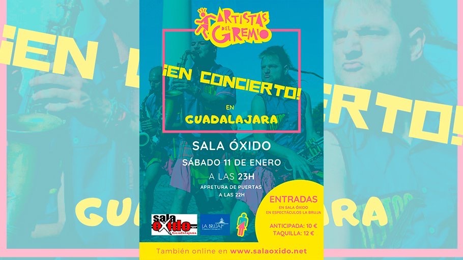 EspLaBruja's tweet photo. El próximo sábado @ArtistasGremio nos acompañarán en la I CHARANGUADA. Últimas entradas disponibles en:

✔📌 #LaBrujaProducciones. C/Zaragoza 23 (⏰ De 10 a 1 y de 5 a 7)
✔📌 #SalaOxido
✔ 🌐On line: www. https://t.co/GnrefYqQNe

Os esperamos, charangeros‼ https://t.co/RIoJSGmfsF