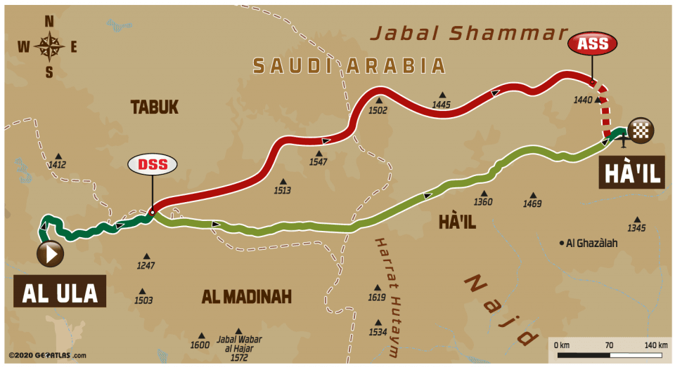 RaidduLion's tweet photo. #Dakar2020 - Etape et ordre de départ de la spéciale du jour.

Jeudi 9 janvier

Etape 5 - Al-'Ula > Ha'il
Liaison : 211 km
Spéciale : 353 km
Total : 564 km

Départ SS5⏱ 

11e - Lachaume/Polato - #330 - 09h35m (fr 07h35m) https://t.co/Ewx9wM5BI9