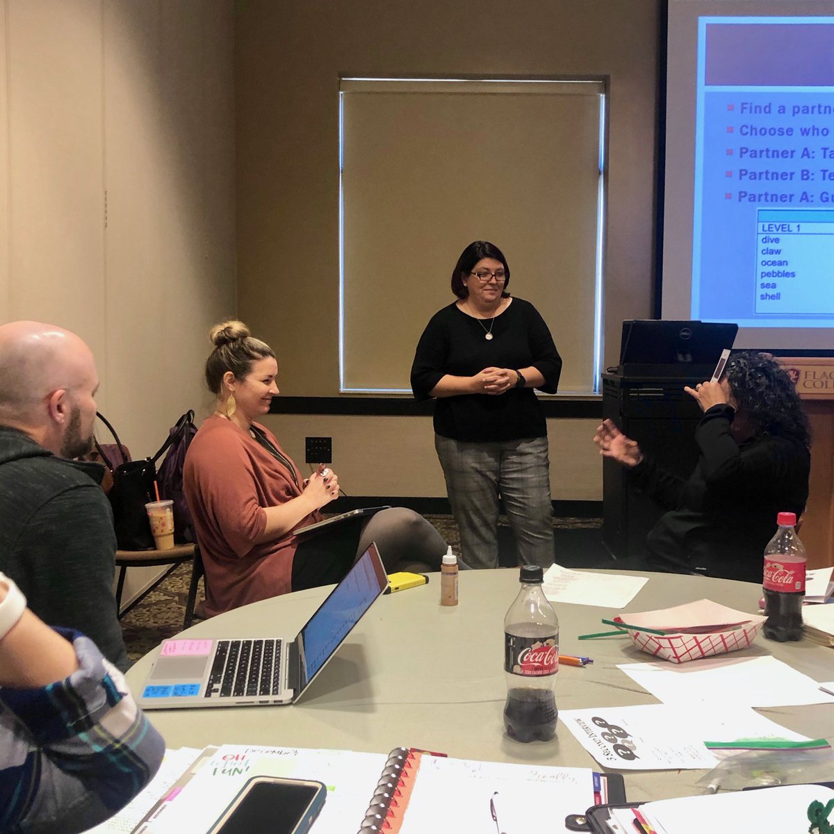 FSDB_PD's tweet photo. #WhereAreWeWednesday @FSDBK12 Ts &amp; Specialists attended the NE Fla TODD of Round Table and Explicit Contextualized Vocabulary Instruction training (Learn more here: https://t.co/EFlzKmWnnM). @FlaglerCollege hosted the event for Ts in NE Fla to attend, network, and learn. https://t.co/5IA30fKXq2