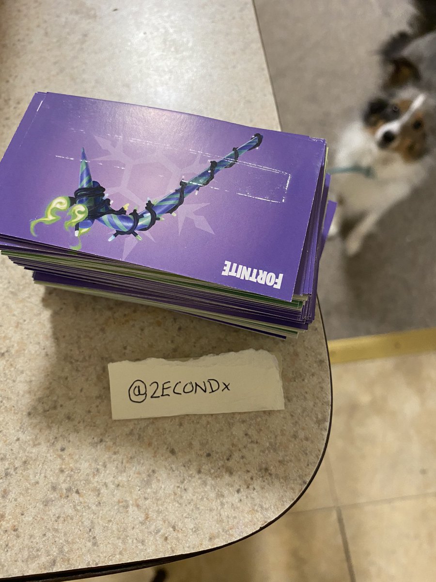 2ECONDx's tweet photo. Guess how many minty axe codes are in the pile! (Doggo photo bomb)
 - You only have ONE guess or you’re out
- Must be following and RT 

If nobody guesses correctly, whoever is closest will win! 
Prize = PayPal or cash app 💰 GO! https://t.co/fkE798Hthf