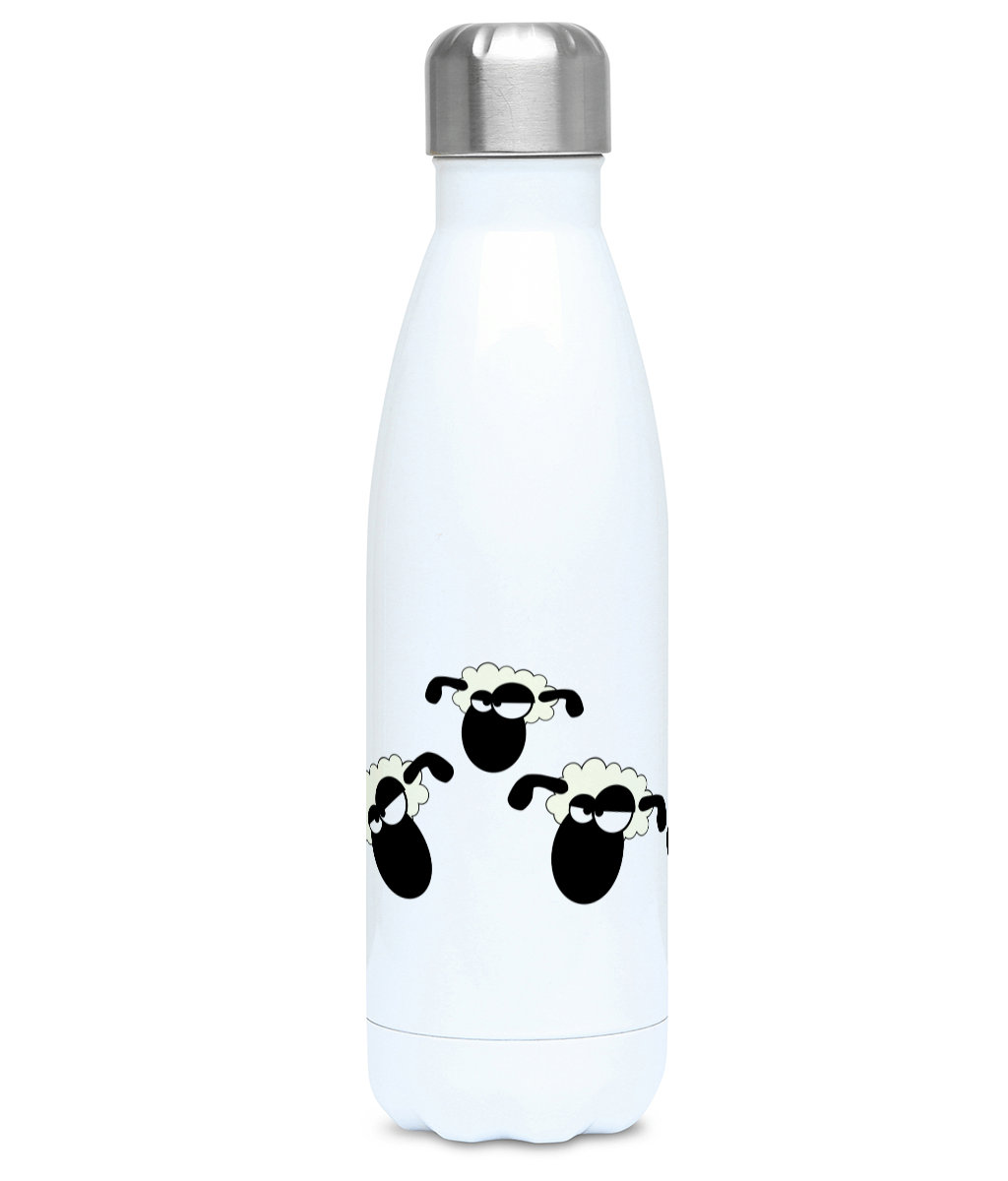 Water Bottle 'EWE&MOO', Metal Water Bottle, Drinks Bottle, Sports Bottle, Cow Bottle, Animal Water Bottle, Stainless Steel, Drinking Bottle tuppu.net/c320adf4 #giftsforchildren #Phonecases #sheep #Clothing #kidsclothing #gifts #animalgifts #500mlBottle