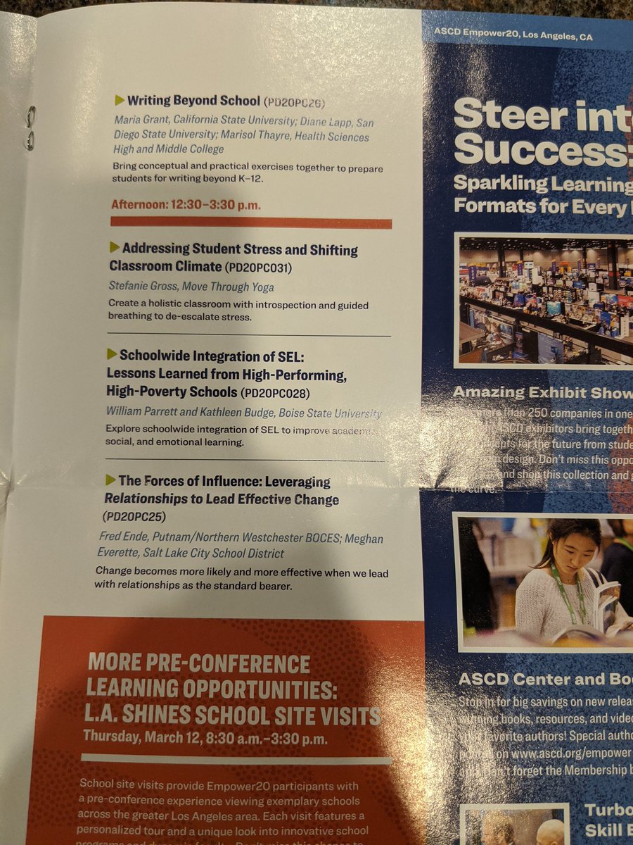 FredEnde's tweet image. So appreciate the support of @ASCD and @ASCDconf in listing our #Empower20 pre-session in the conference flier! Hoping we have the opportunity to explore the Forces of Influence with a number of educators! #Gratitude cc: @bamameghan