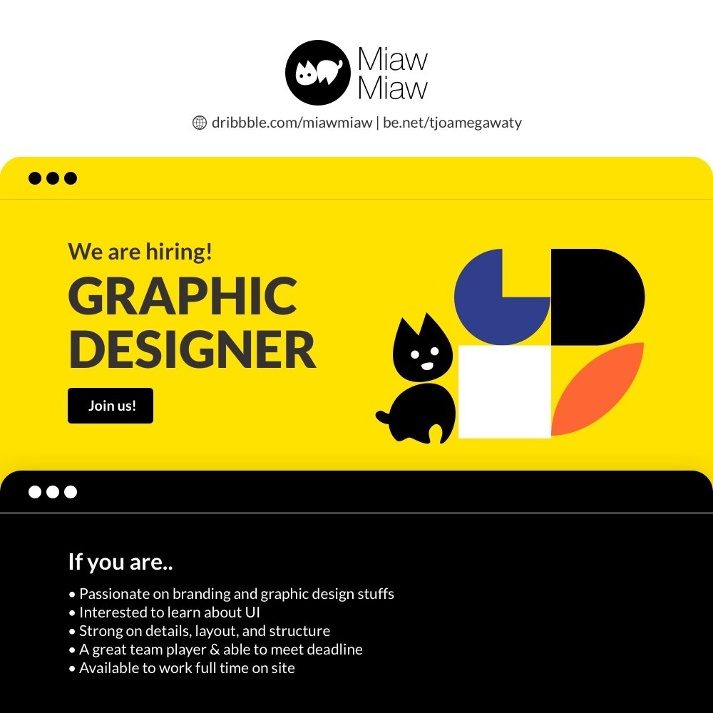 Miawmiaw membuka lowongan dan bagi yang berminat kirim email ke CRC!