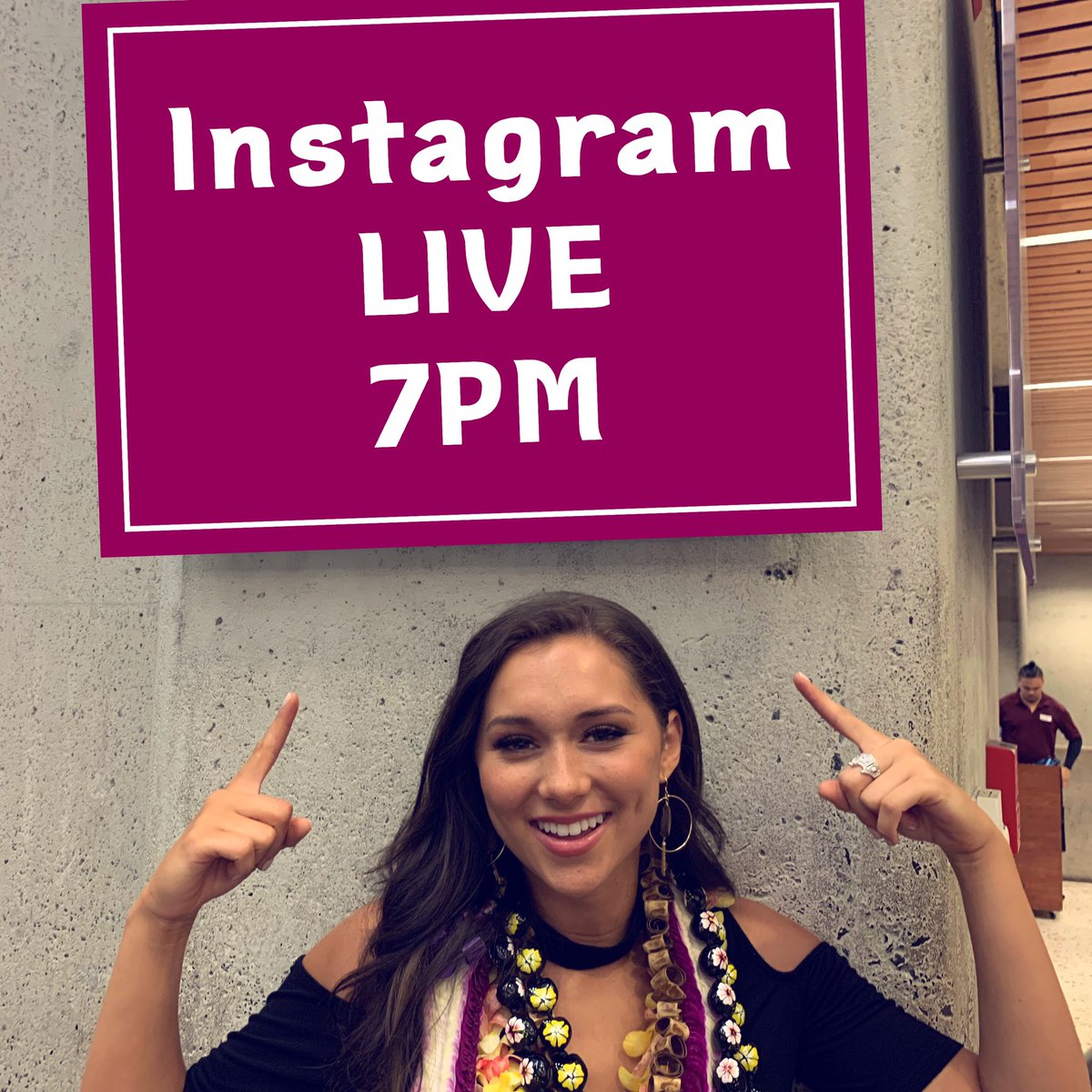 Tune in to my Instagram Live TONIGHT at 7PM! (HI Time) I’ll be answering questions and talking about my experience at Miss America! #livestreams

instagram.com/p/B7FX3U-HBay/…